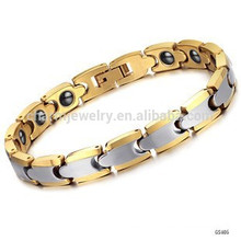 2015 new rose gold plated tungsten steel magnetic health bracelets WS405 radiation